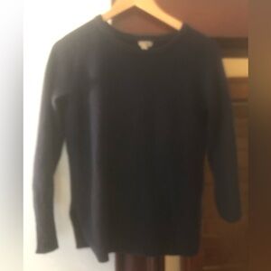 Halogen cashmere classic crew neck Navy Sweater